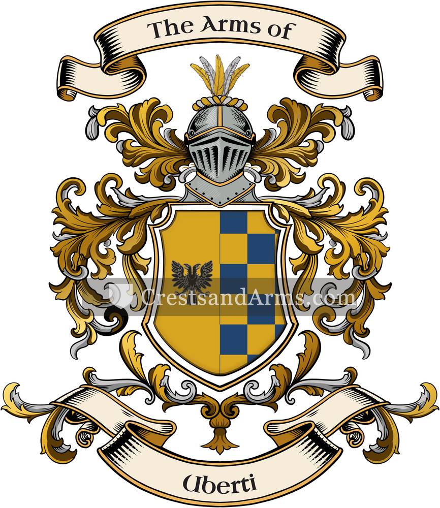 The Uberti coat of arms, drawn from the recorded blazon