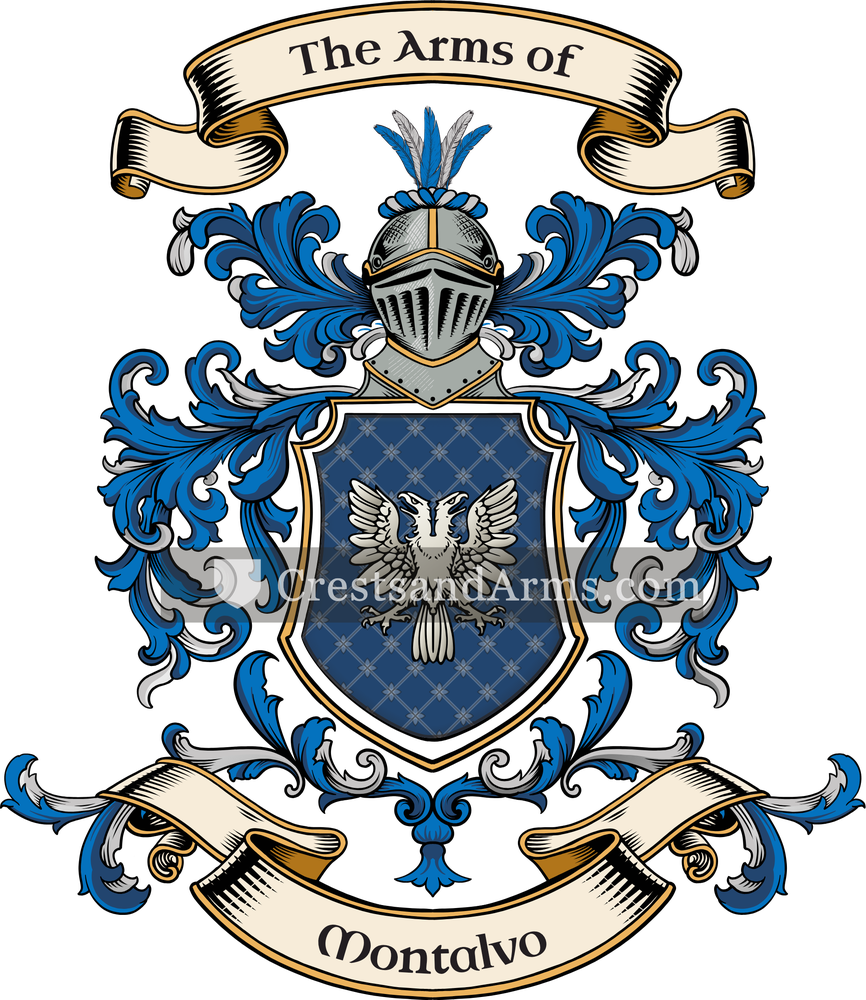 The Montalvo coat of arms, drawn from the recorded blazon