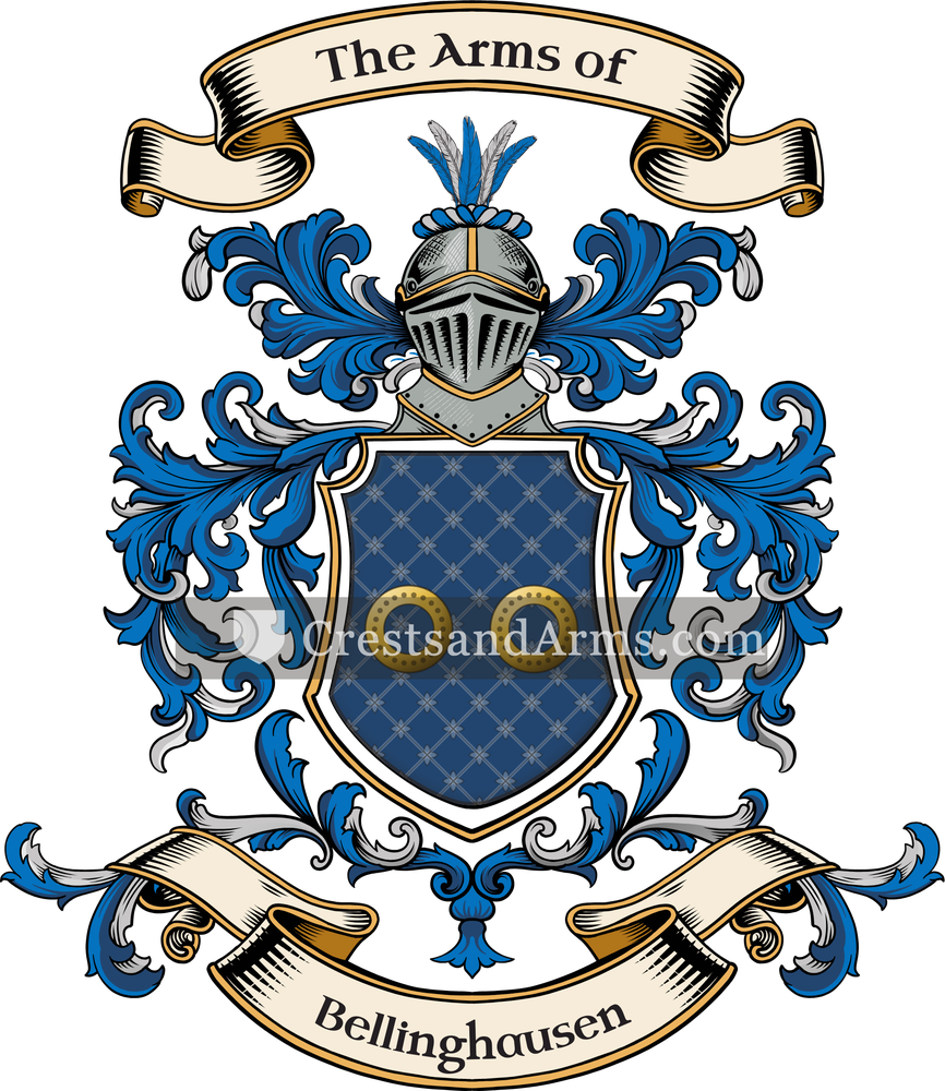 The Bellinghausen coat of arms, drawn from the recorded blazon