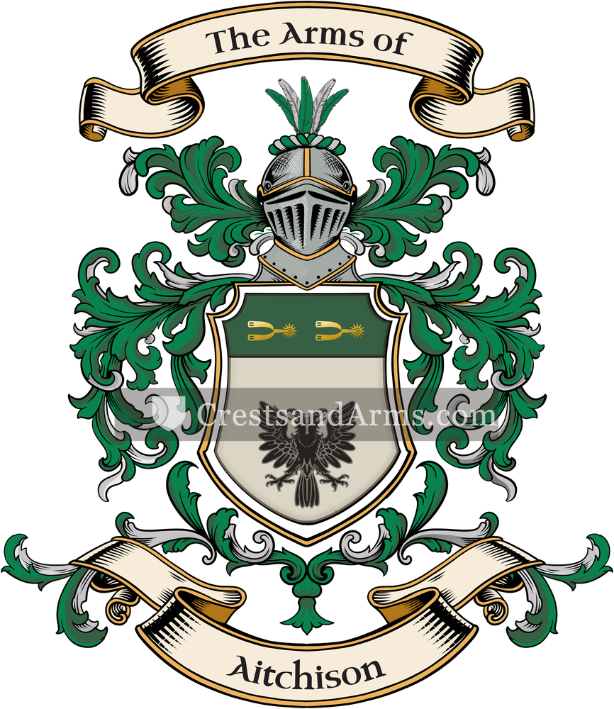 The Aitchison coat of arms, drawn from the recorded blazon