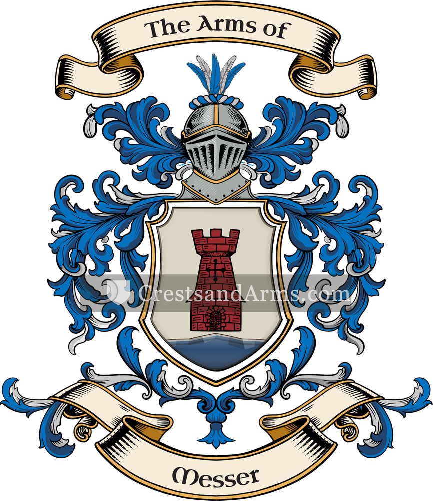 The Messer coat of arms, drawn from the recorded blazon