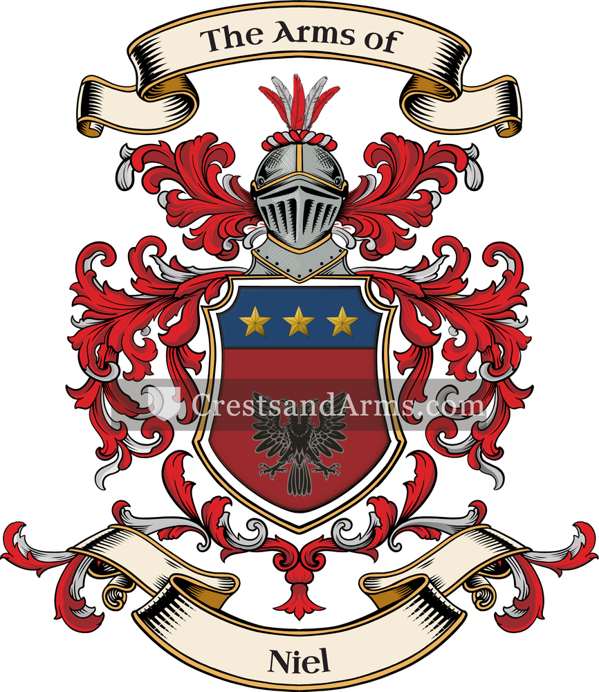 The Niel coat of arms, drawn from the recorded blazon