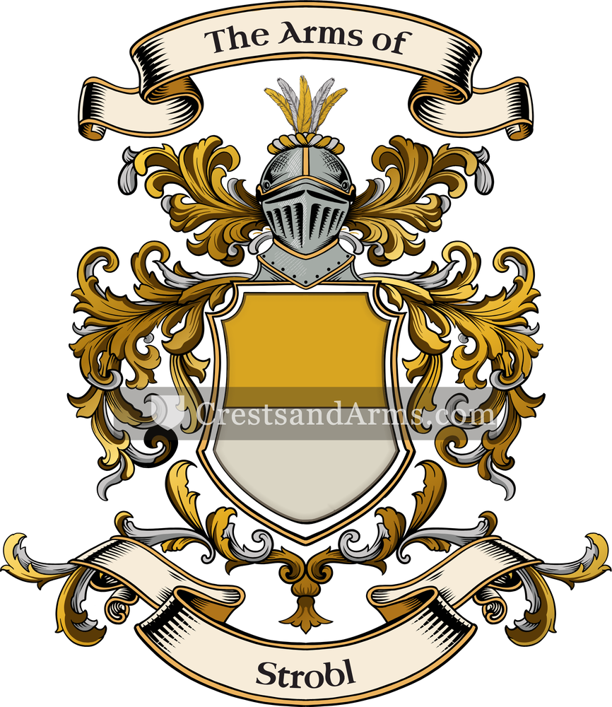 The Strobl coat of arms, drawn from the recorded blazon
