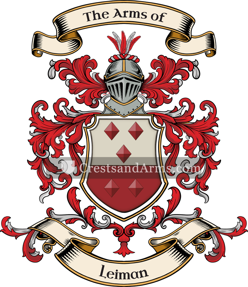 The Leiman coat of arms, drawn from the recorded blazon