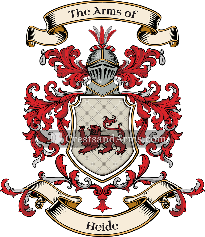 The Heide coat of arms, drawn from the recorded blazon