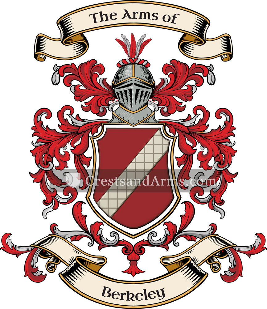 The Berkeley coat of arms, drawn from the recorded blazon