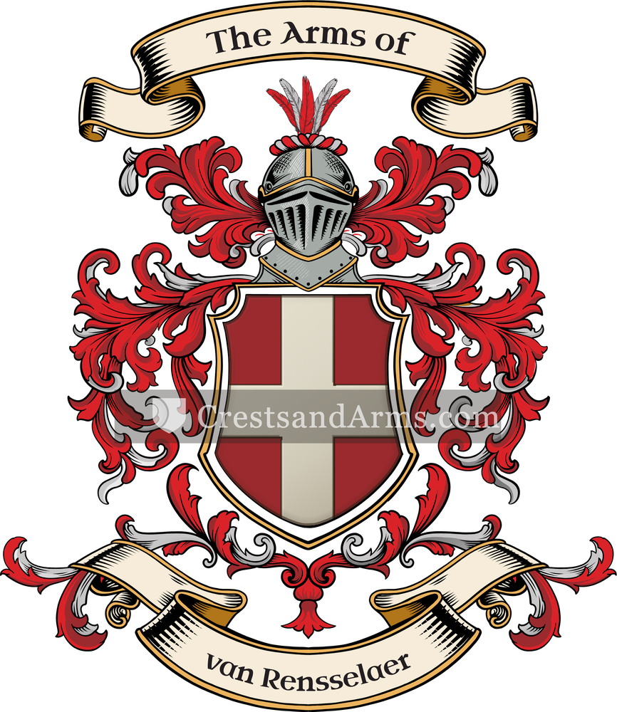 The van Rensselaer coat of arms, drawn from the recorded blazon