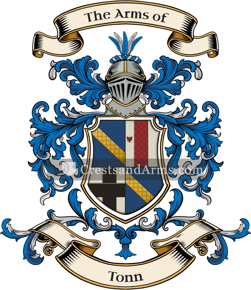 The Tonn coat of arms, drawn from the recorded blazon