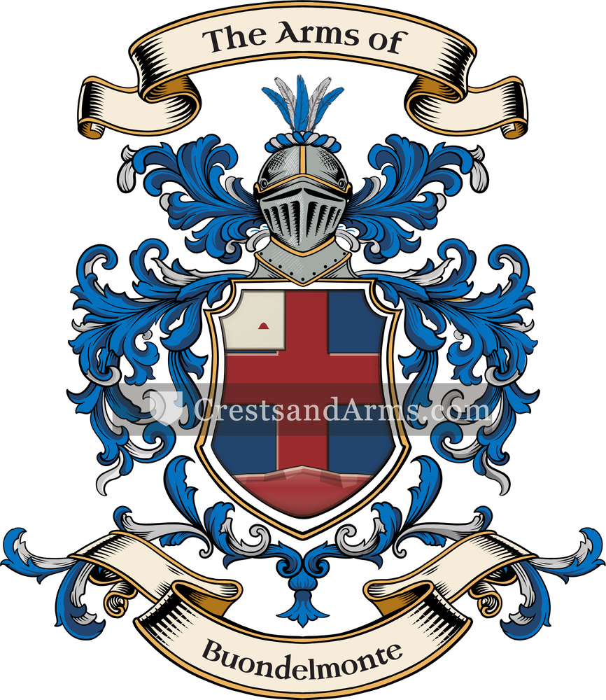 The Buondelmonte coat of arms, drawn from the recorded blazon