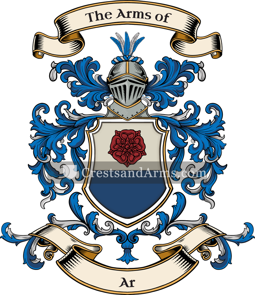 The Ar coat of arms, drawn from the recorded blazon