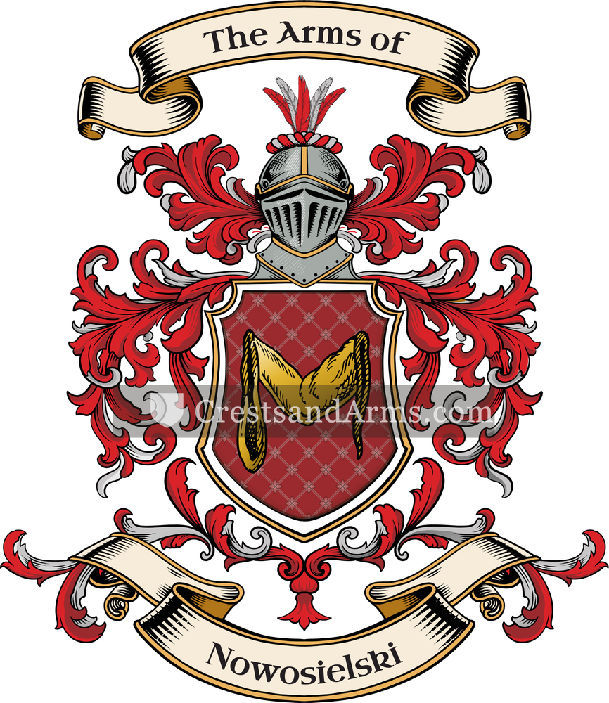 The Nowosielski coat of arms, drawn from the recorded blazon