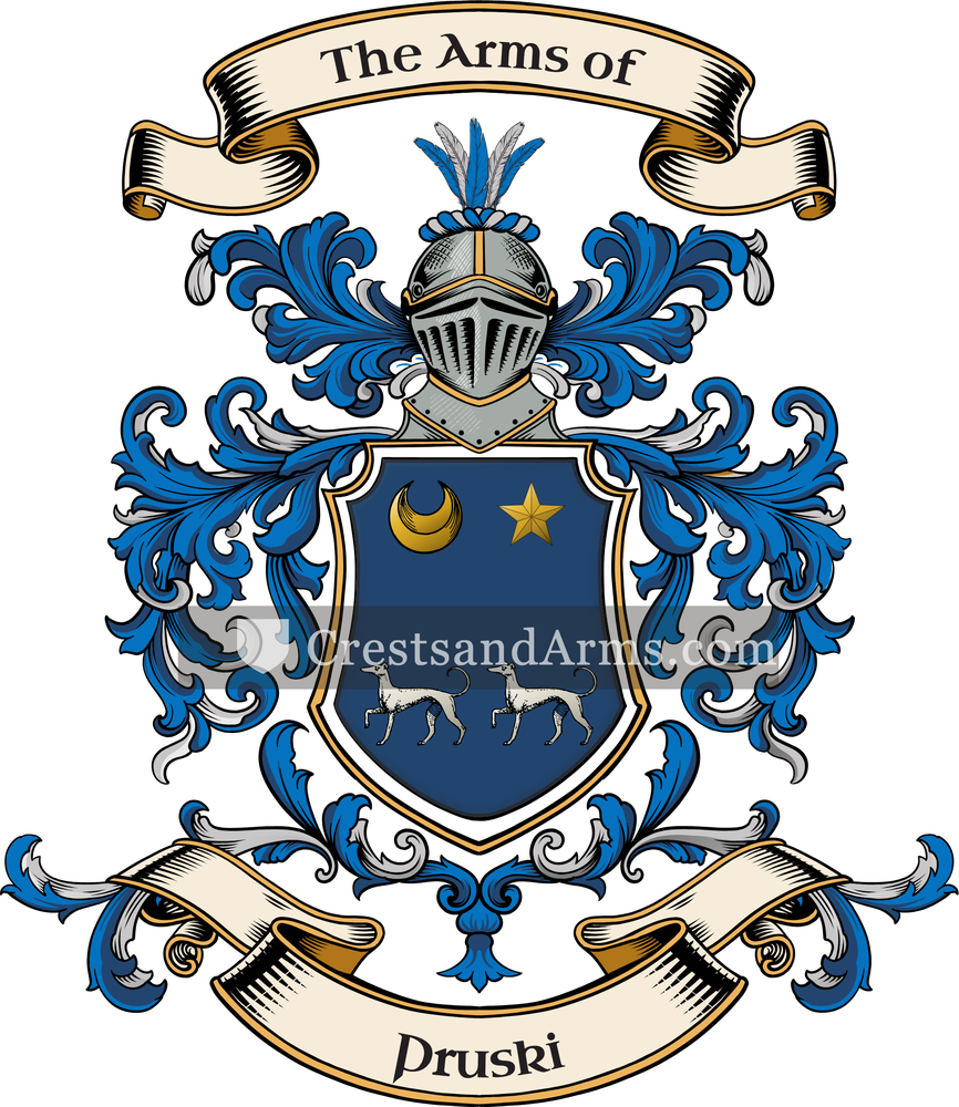 The Pruski coat of arms, drawn from the recorded blazon
