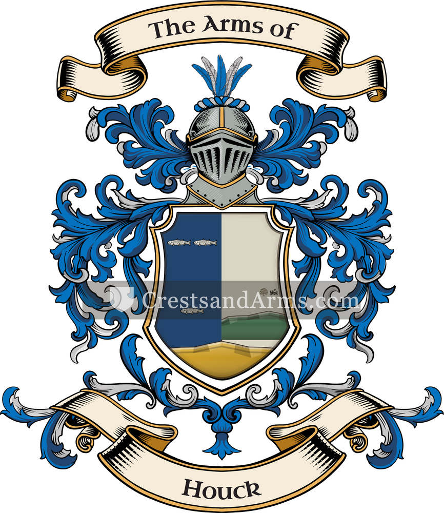 The Houck coat of arms, drawn from the recorded blazon