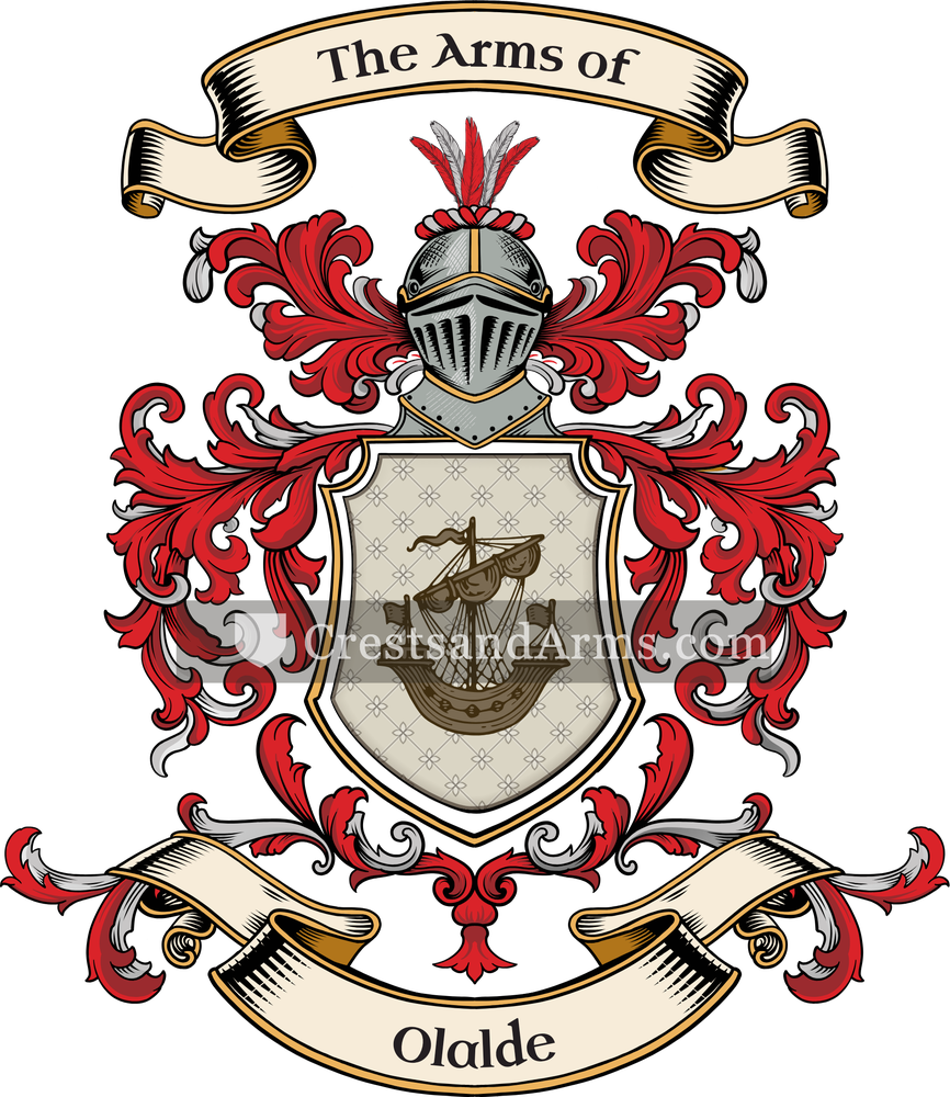 The Olalde coat of arms, drawn from the recorded blazon