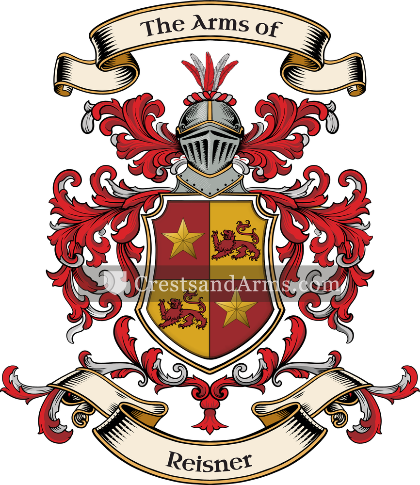 The Reisner coat of arms, drawn from the recorded blazon