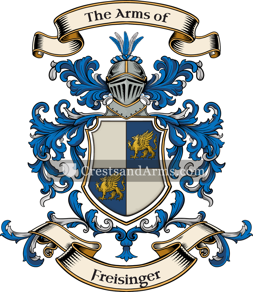 The Freisinger coat of arms, drawn from the recorded blazon