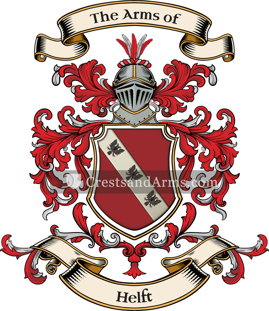 The Helft coat of arms, drawn from the recorded blazon