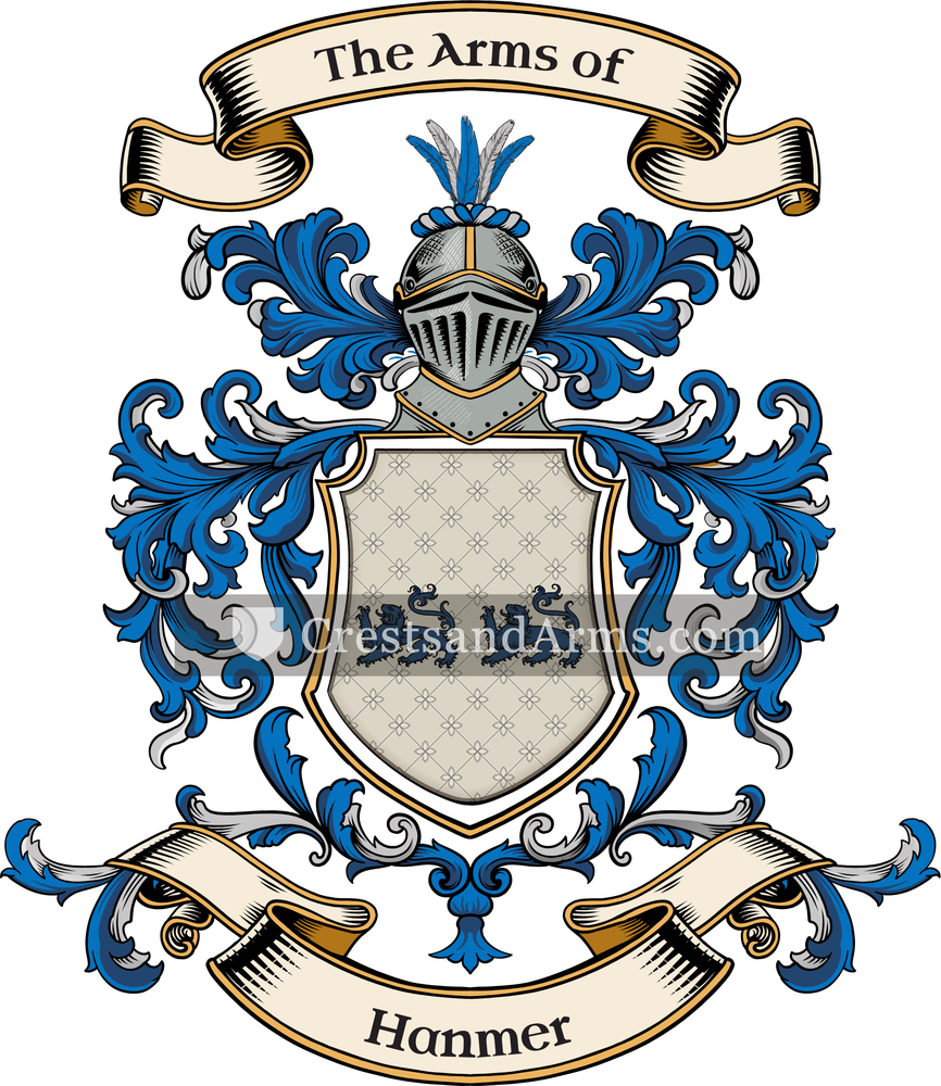 The Hanmer coat of arms, drawn from the recorded blazon