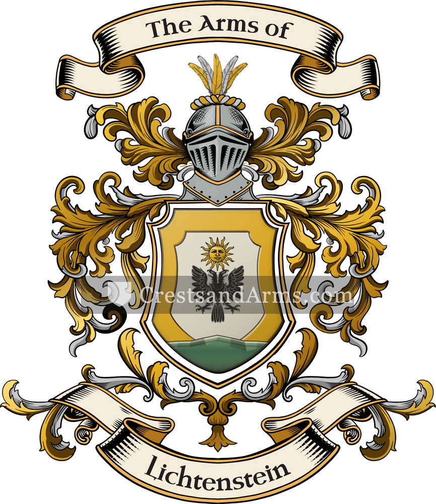 The Lichtenstein coat of arms, drawn from the recorded blazon