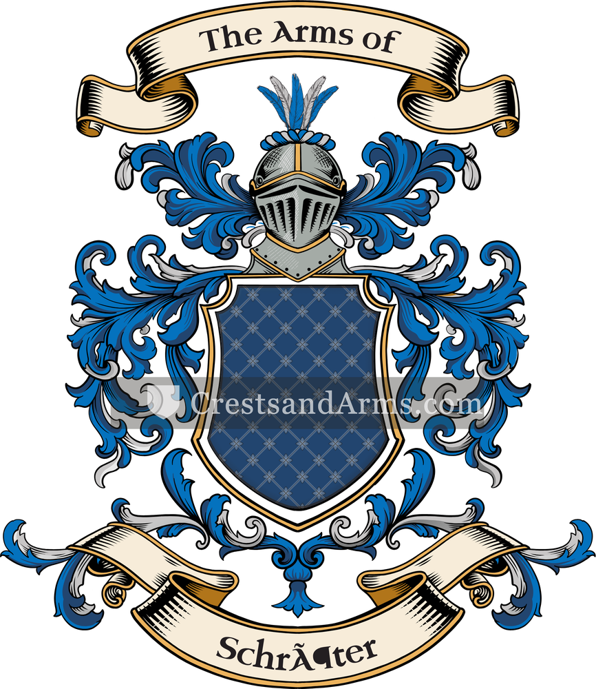 The Schröter coat of arms, drawn from the recorded blazon