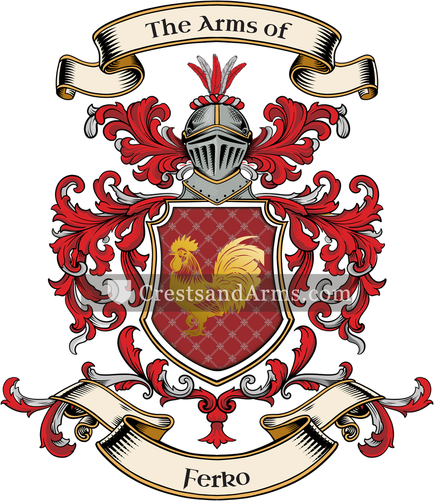 The Ferko coat of arms, drawn from the recorded blazon