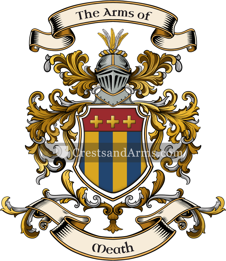 The Meath coat of arms, drawn from the recorded blazon