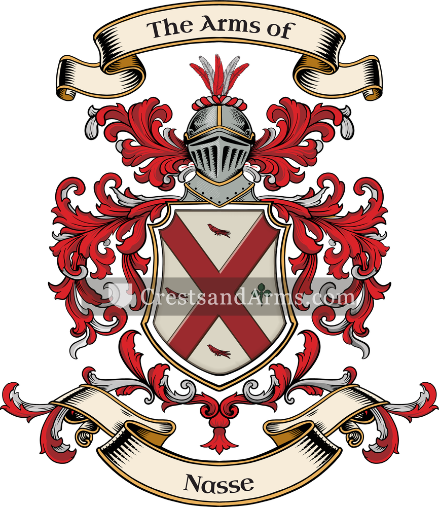 The Nasse coat of arms, drawn from the recorded blazon