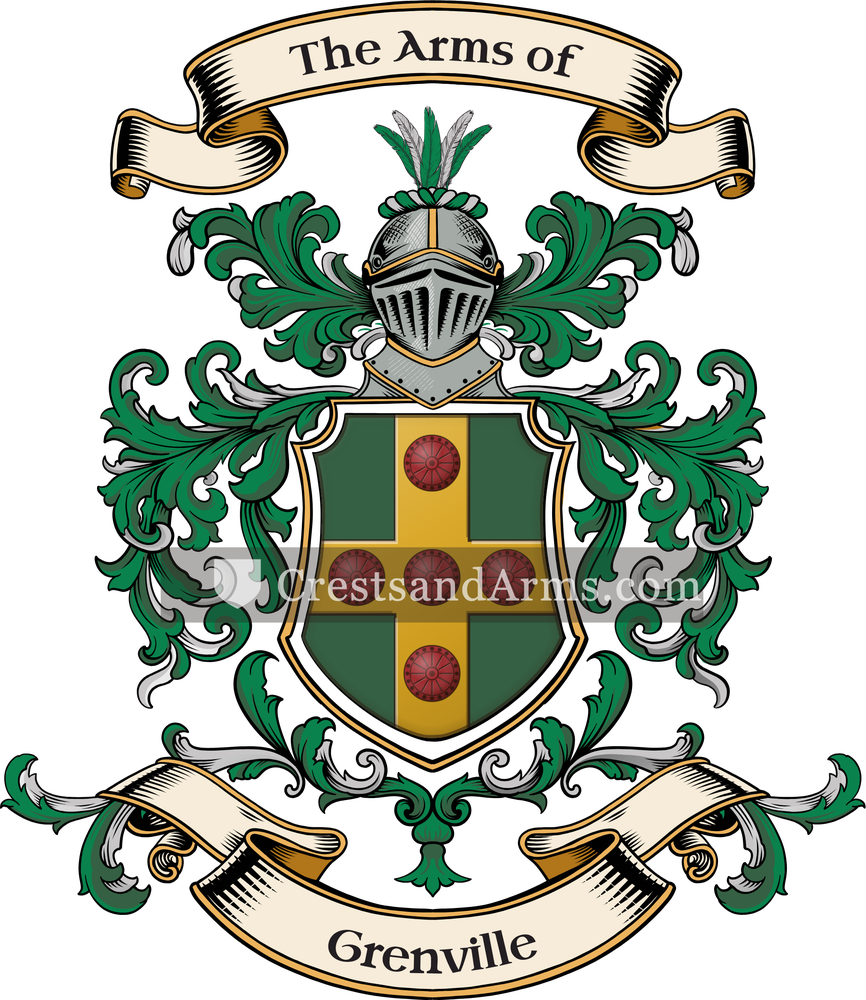 The Grenville coat of arms, drawn from the recorded blazon