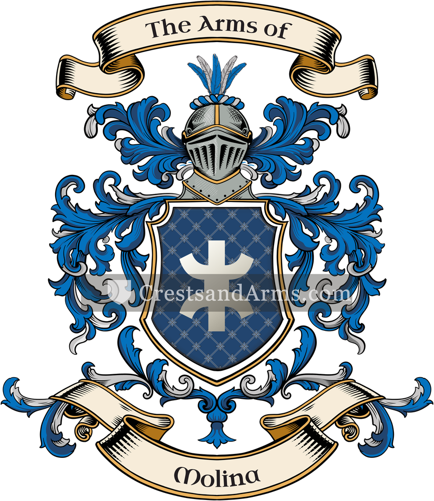 The Molina coat of arms, drawn from the recorded blazon