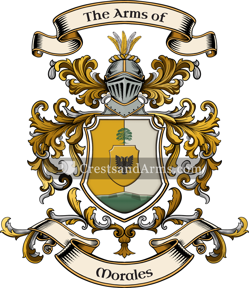 The Morales coat of arms, drawn from the recorded blazon