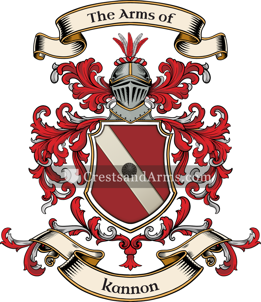 The Kannon coat of arms, drawn from the recorded blazon