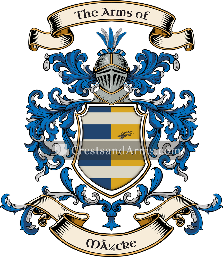 The Mücke coat of arms, drawn from the recorded blazon