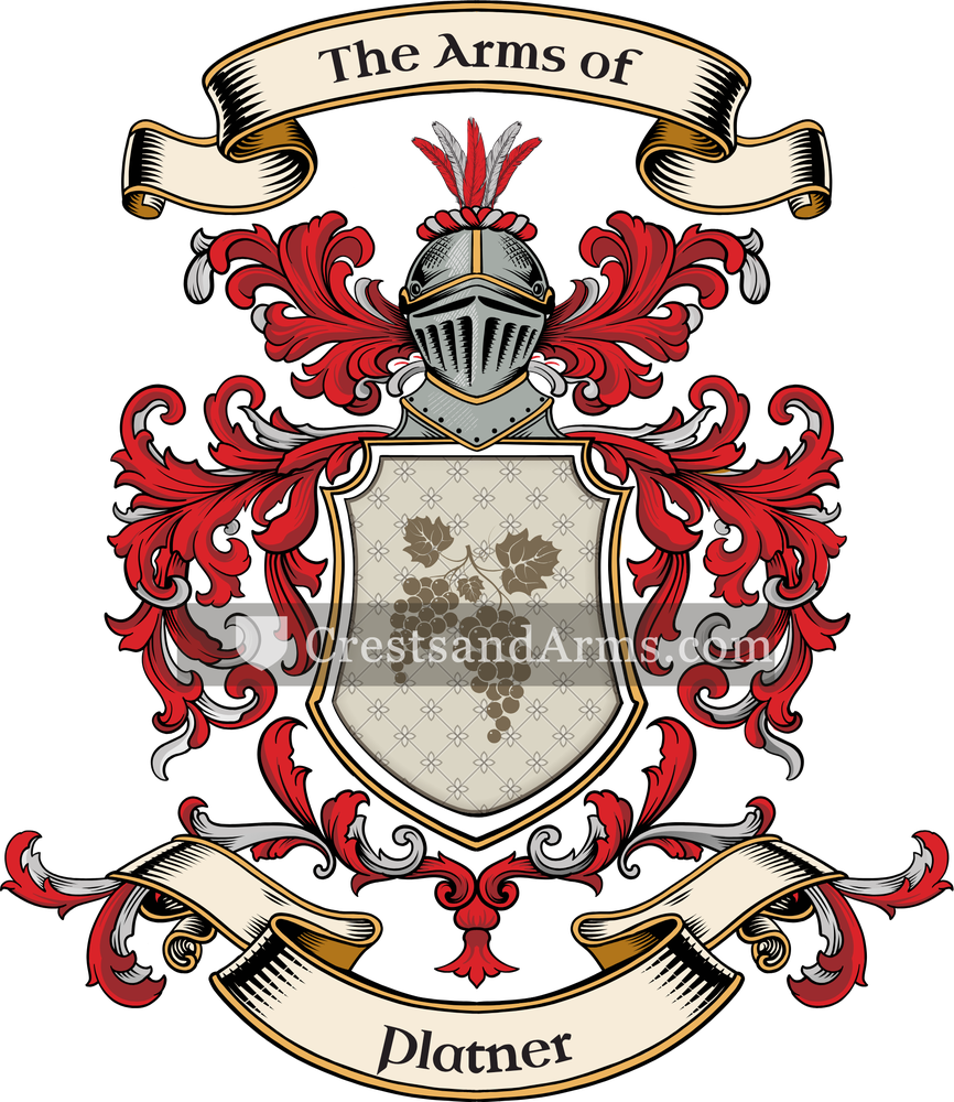The Platner coat of arms, drawn from the recorded blazon