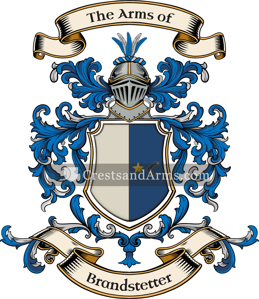 The Brandstetter coat of arms, drawn from the recorded blazon