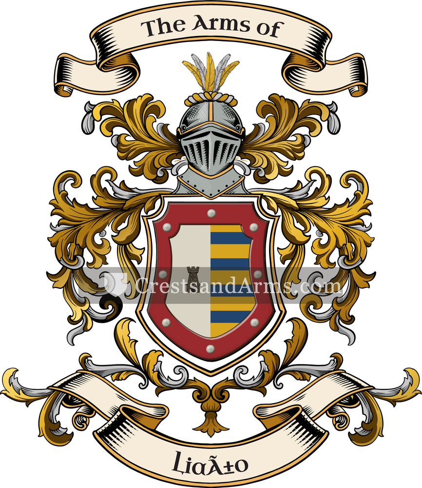 The Liaño coat of arms, drawn from the recorded blazon