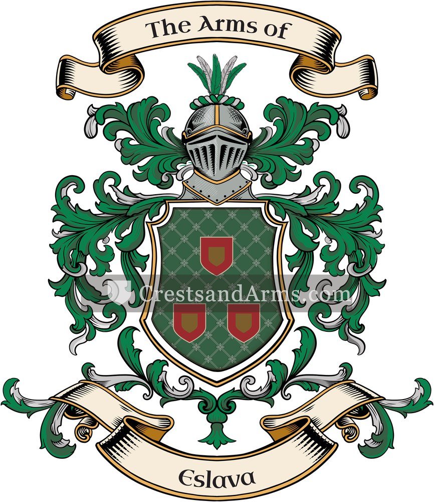 The Eslava coat of arms, drawn from the recorded blazon