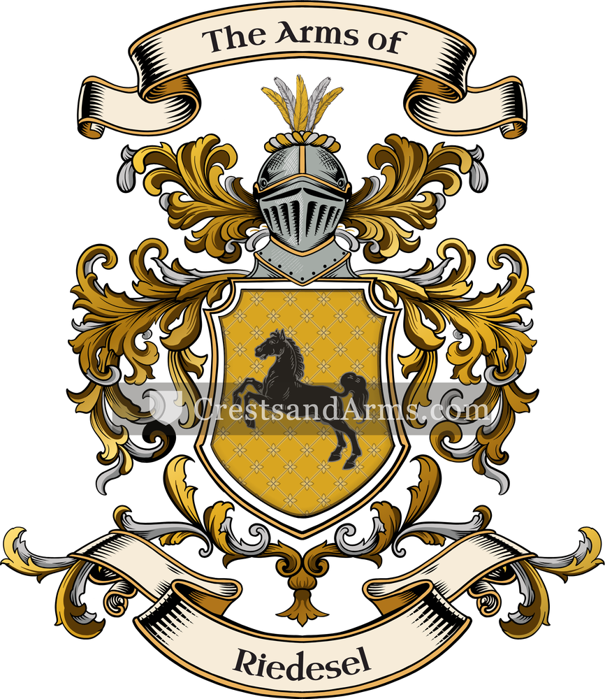 The Riedesel coat of arms, drawn from the recorded blazon