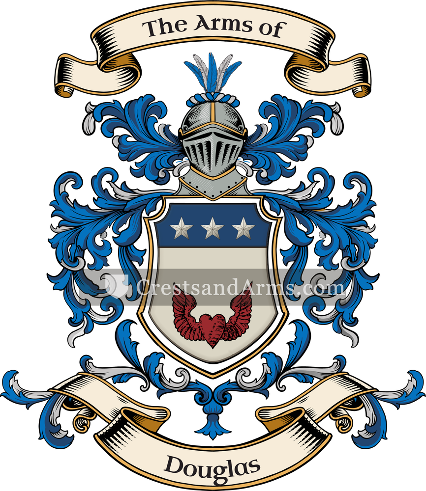 The Douglas coat of arms, drawn from the recorded blazon