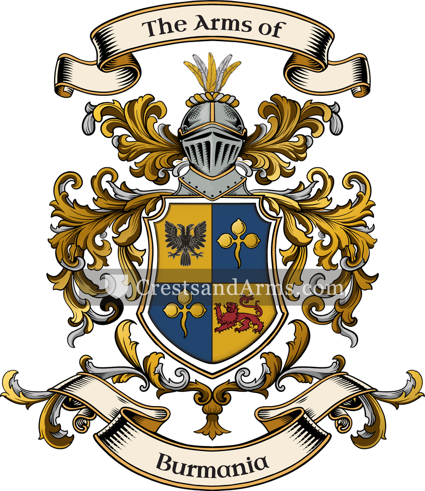 The Burmania coat of arms, drawn from the recorded blazon