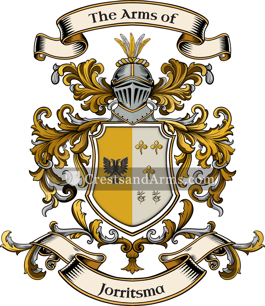 The Jorritsma coat of arms, drawn from the recorded blazon