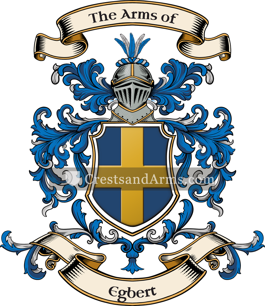 The Egbert coat of arms, drawn from the recorded blazon