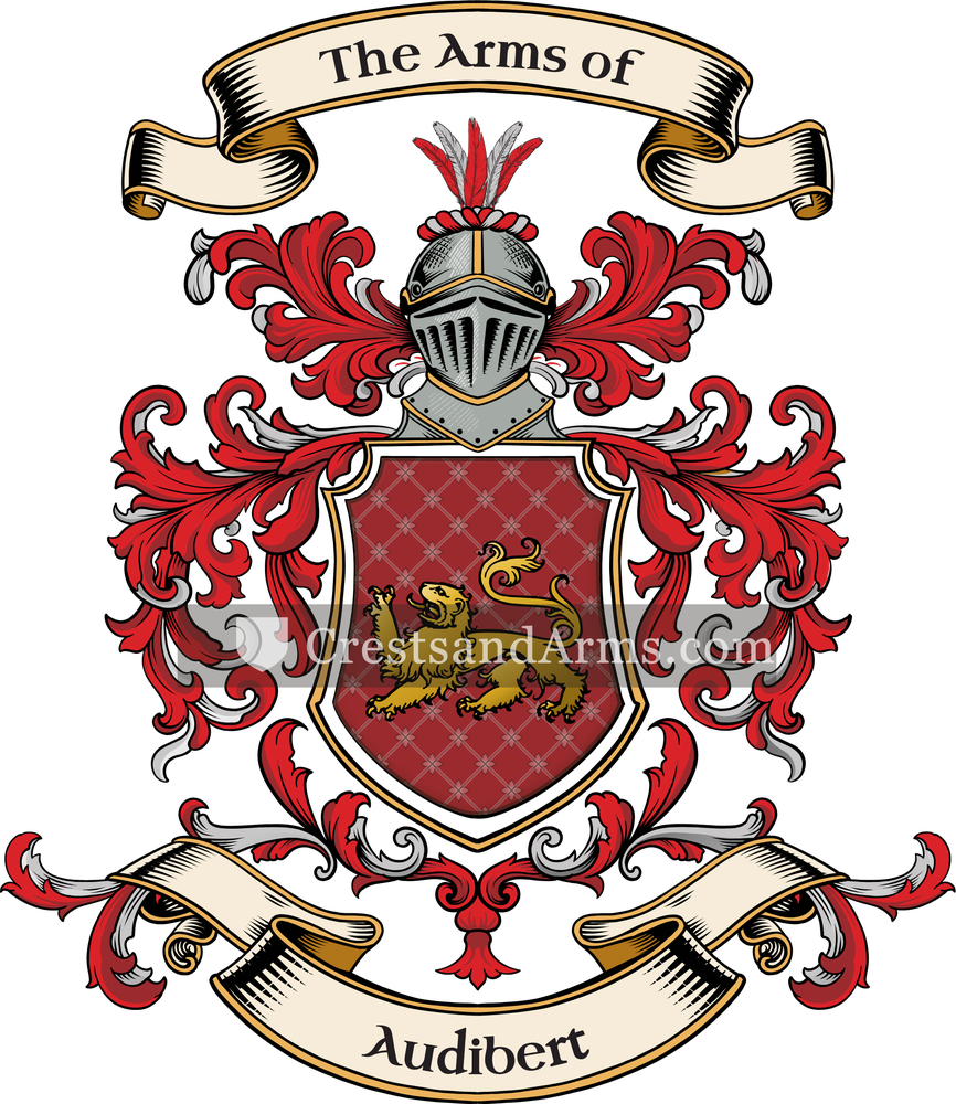 The Audibert coat of arms, drawn from the recorded blazon