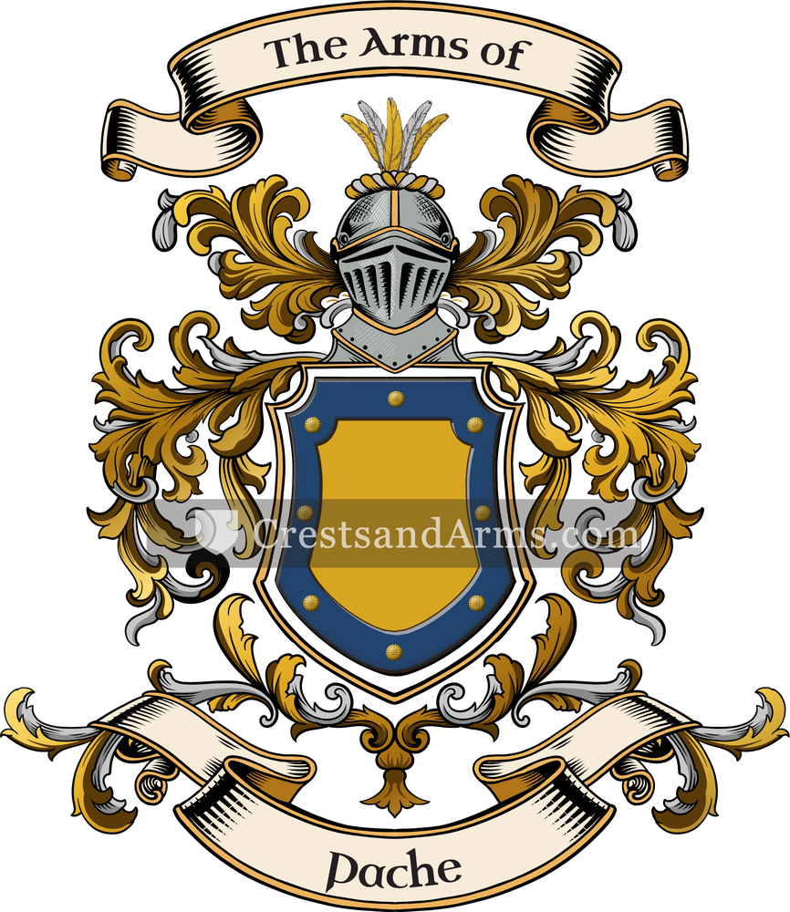 The Pache coat of arms, drawn from the recorded blazon