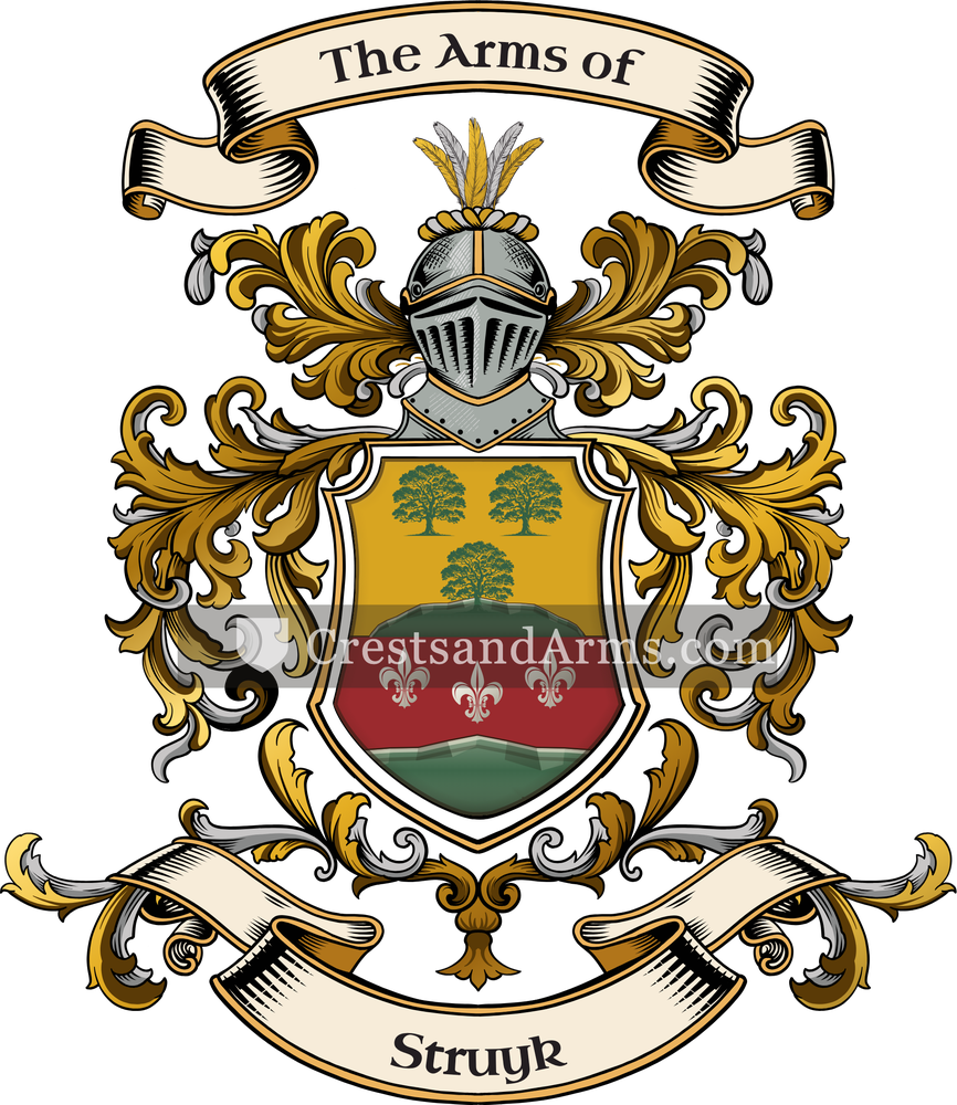 The Struyk coat of arms, drawn from the recorded blazon
