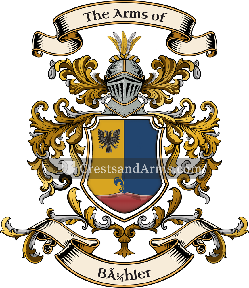 The Bühler coat of arms, drawn from the recorded blazon
