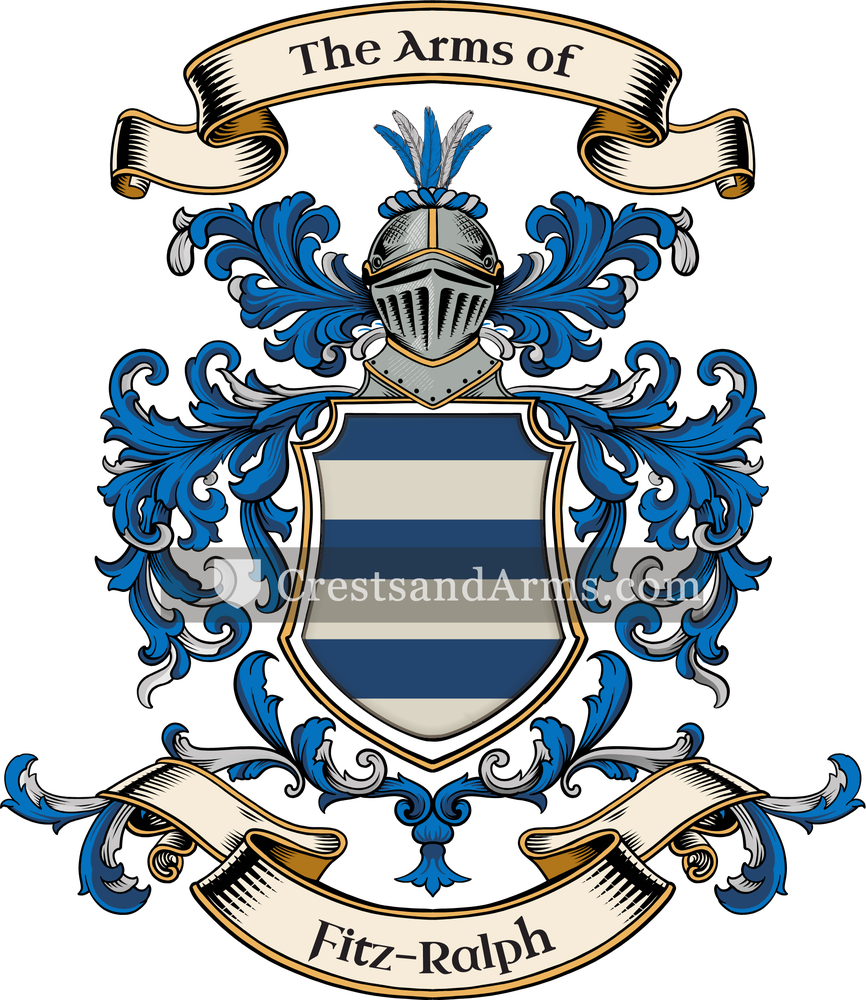 The Fitz-Ralph coat of arms, drawn from the recorded blazon