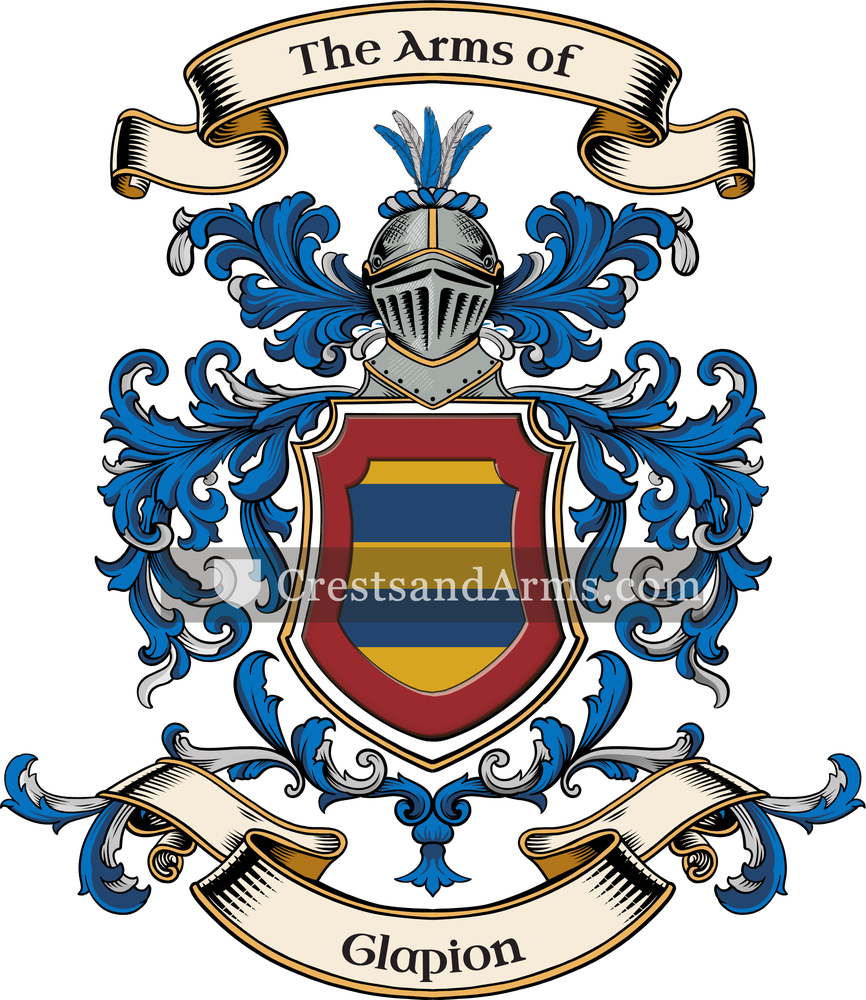 The Glapion coat of arms, drawn from the recorded blazon