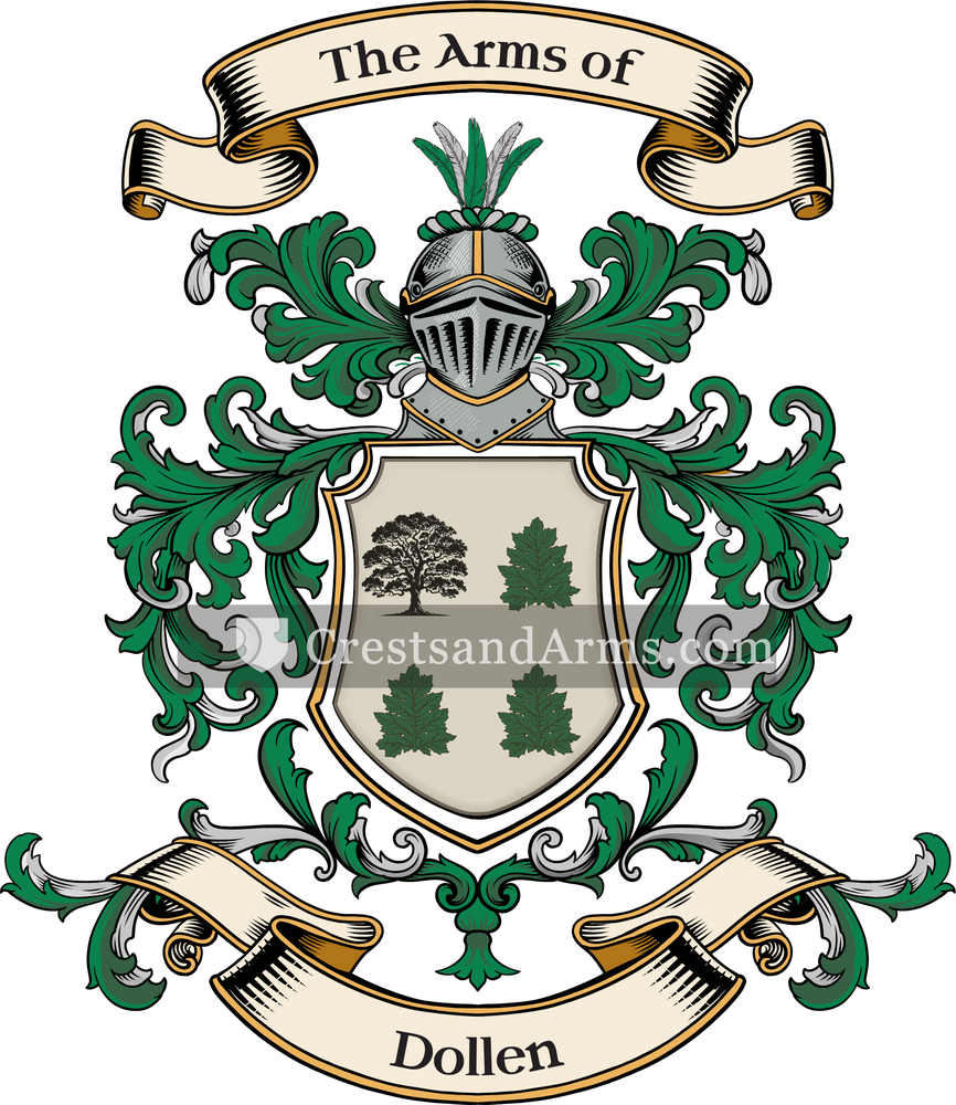 The Dollen coat of arms, drawn from the recorded blazon