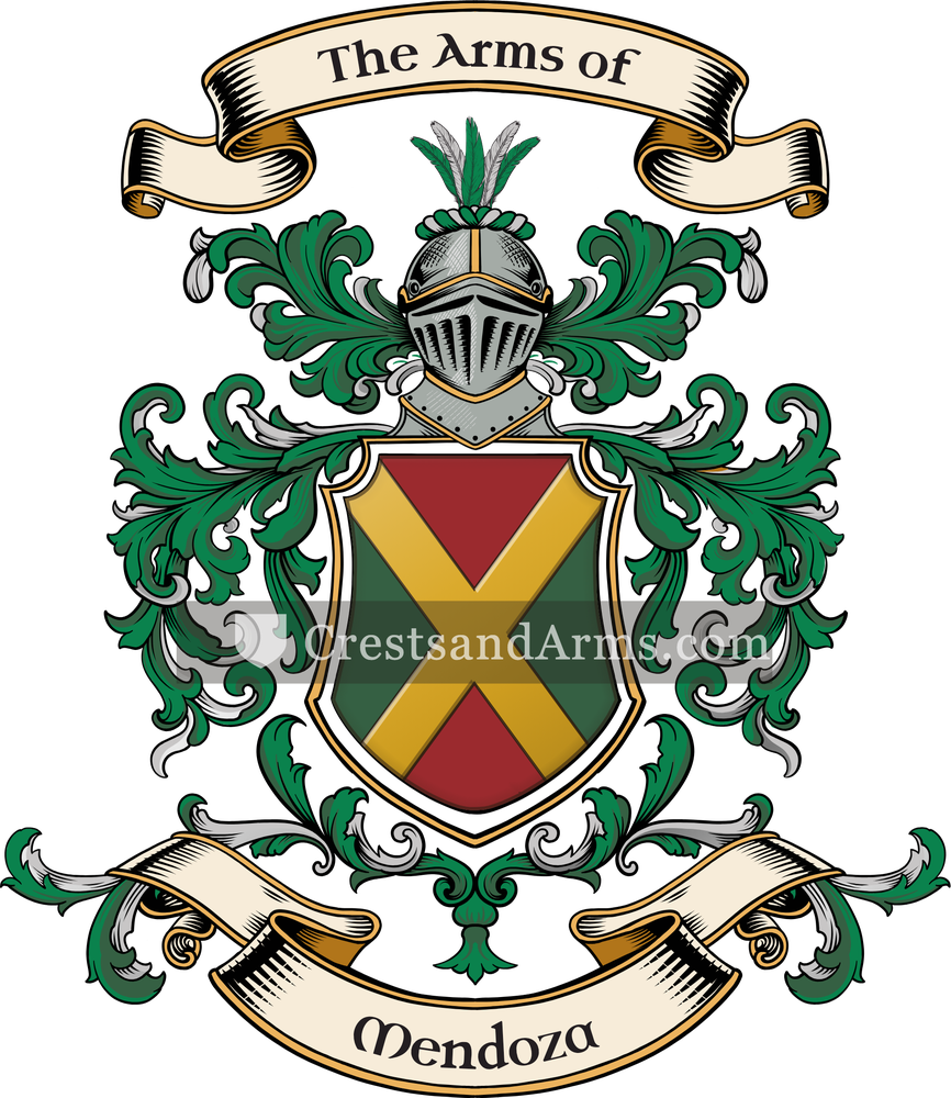 The Mendoza coat of arms, drawn from the recorded blazon