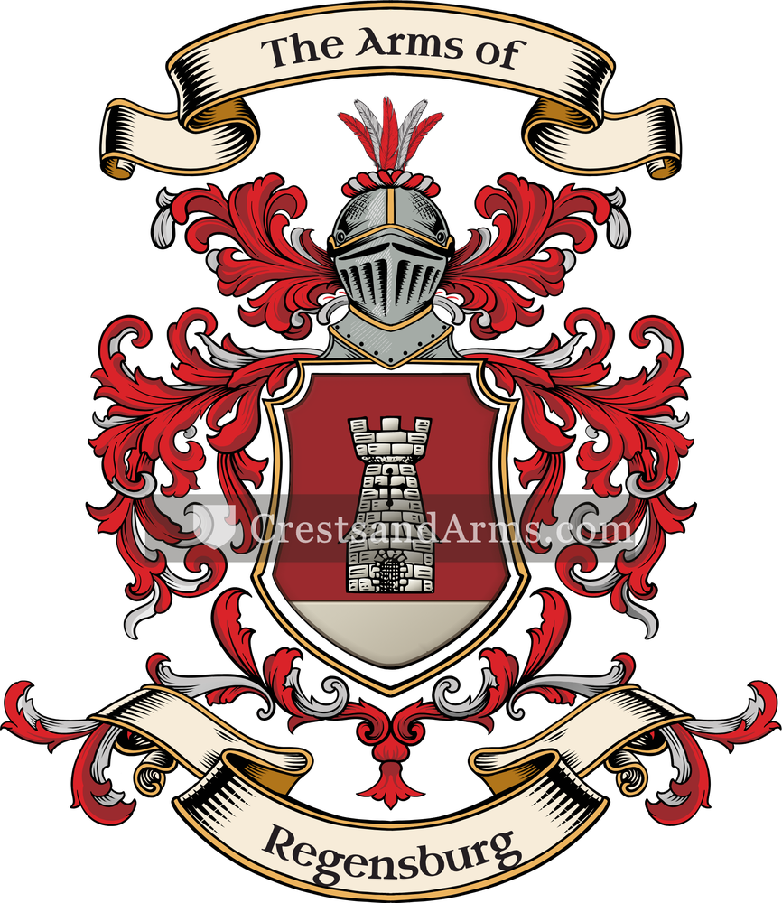 The Regensburg coat of arms, drawn from the recorded blazon